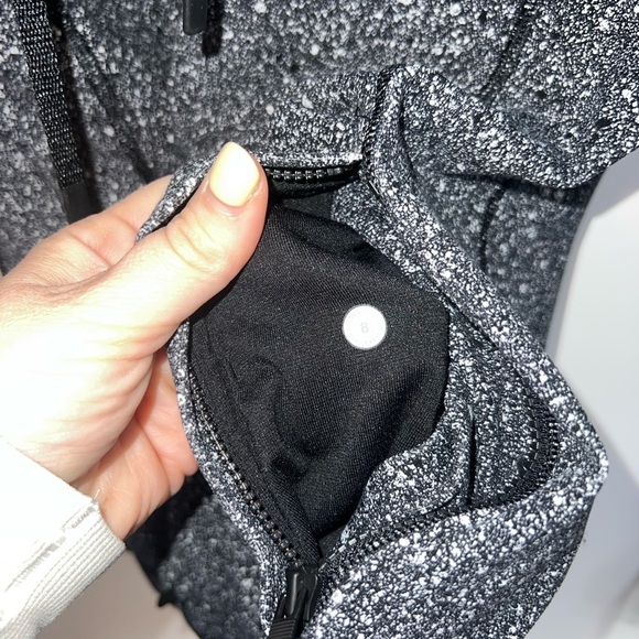 Lululemon Hooded Define Jacket Luminesce Splatter White Black size 8 - Picture 7 of 15